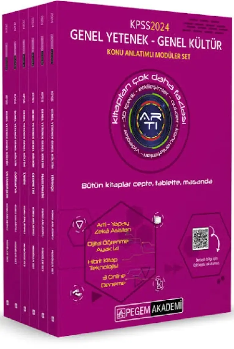 Pegem Akademi Yayıncılık KPSS 2024 Genel Yetenek Genel Kültür Lisans Konu Anlatımlı Modüler Set (6 Kitap)