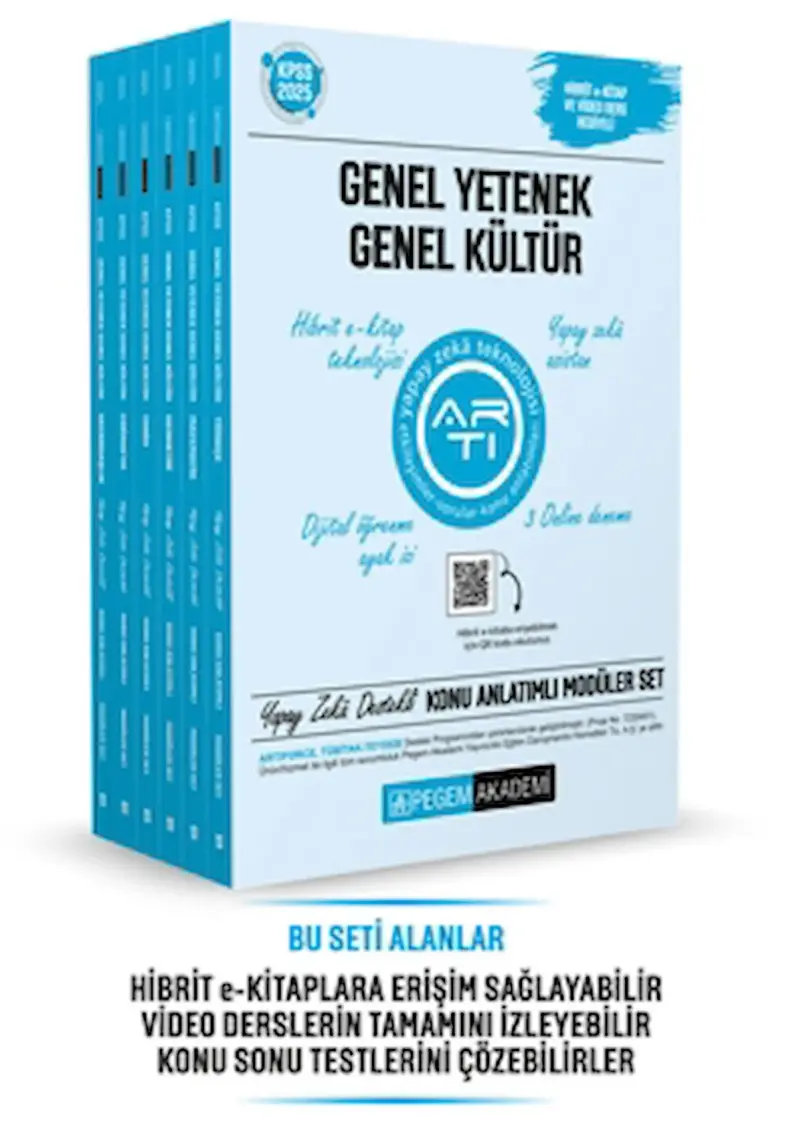 Pegem Akademi Yayıncılık 2025 KPSS Genel Yetenek Genel Kültür Lisans Konu Anlatımlı Modüler Set - (6 Kitap)