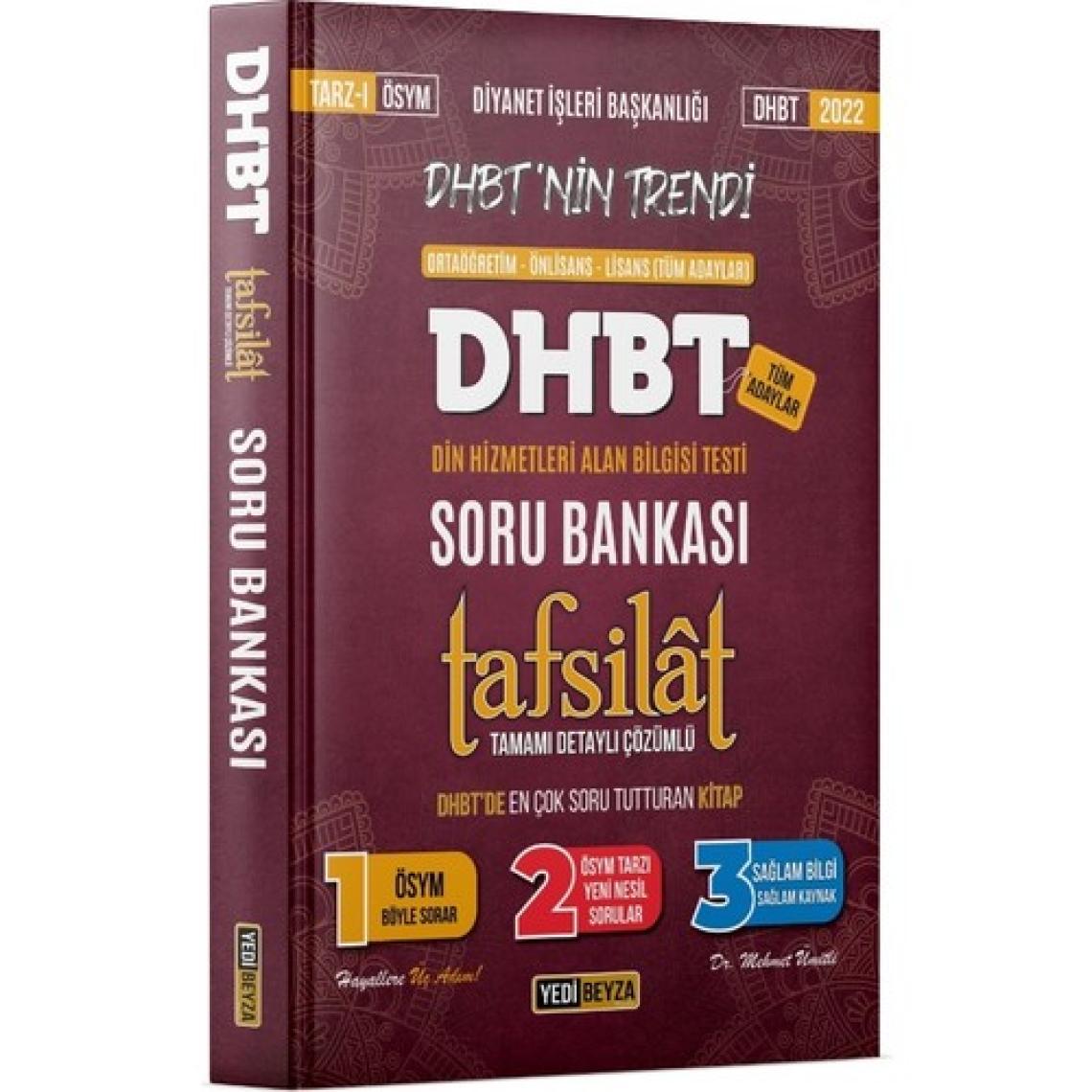 Yedi Beyza Yayınları Dhbt Tafsilât Tamamı Çözümlü Soru Bankası