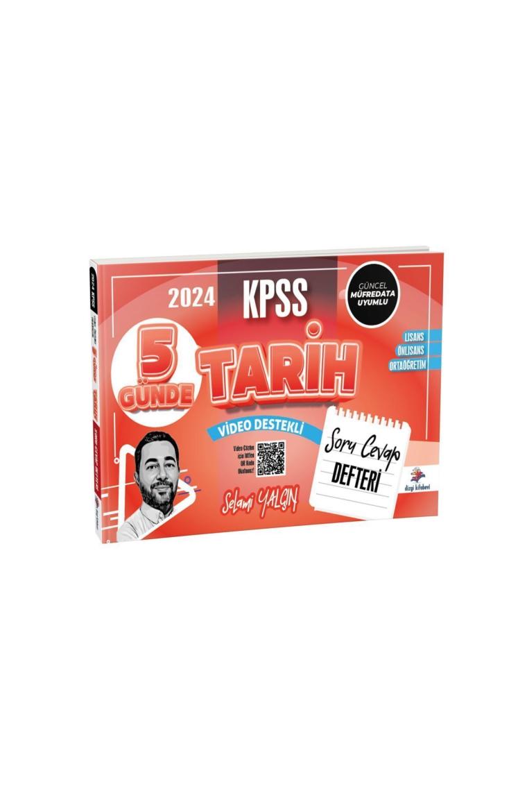 Dizgi Kitap 2024 KPSS Tarih 5 Günde Soru Cevap Defteri