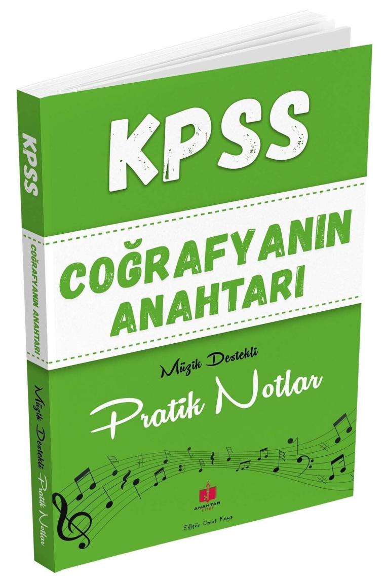 Anahtar Kitaplar Yayınevi 2025 KPSS Coğrafyanın Anahtarı Hafıza Teknikleriyle Müzik Destekli Pratik Notlar