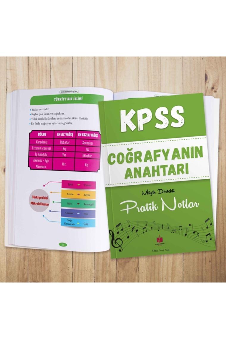 Anahtar Kitaplar Yayınevi 2025 KPSS Coğrafyanın Anahtarı Hafıza Teknikleriyle Müzik Destekli Pratik Notlar
