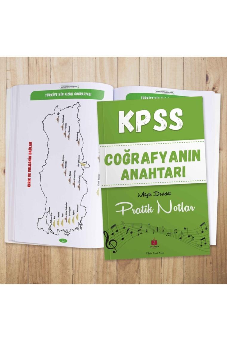 Anahtar Kitaplar Yayınevi 2025 KPSS Coğrafyanın Anahtarı Hafıza Teknikleriyle Müzik Destekli Pratik Notlar