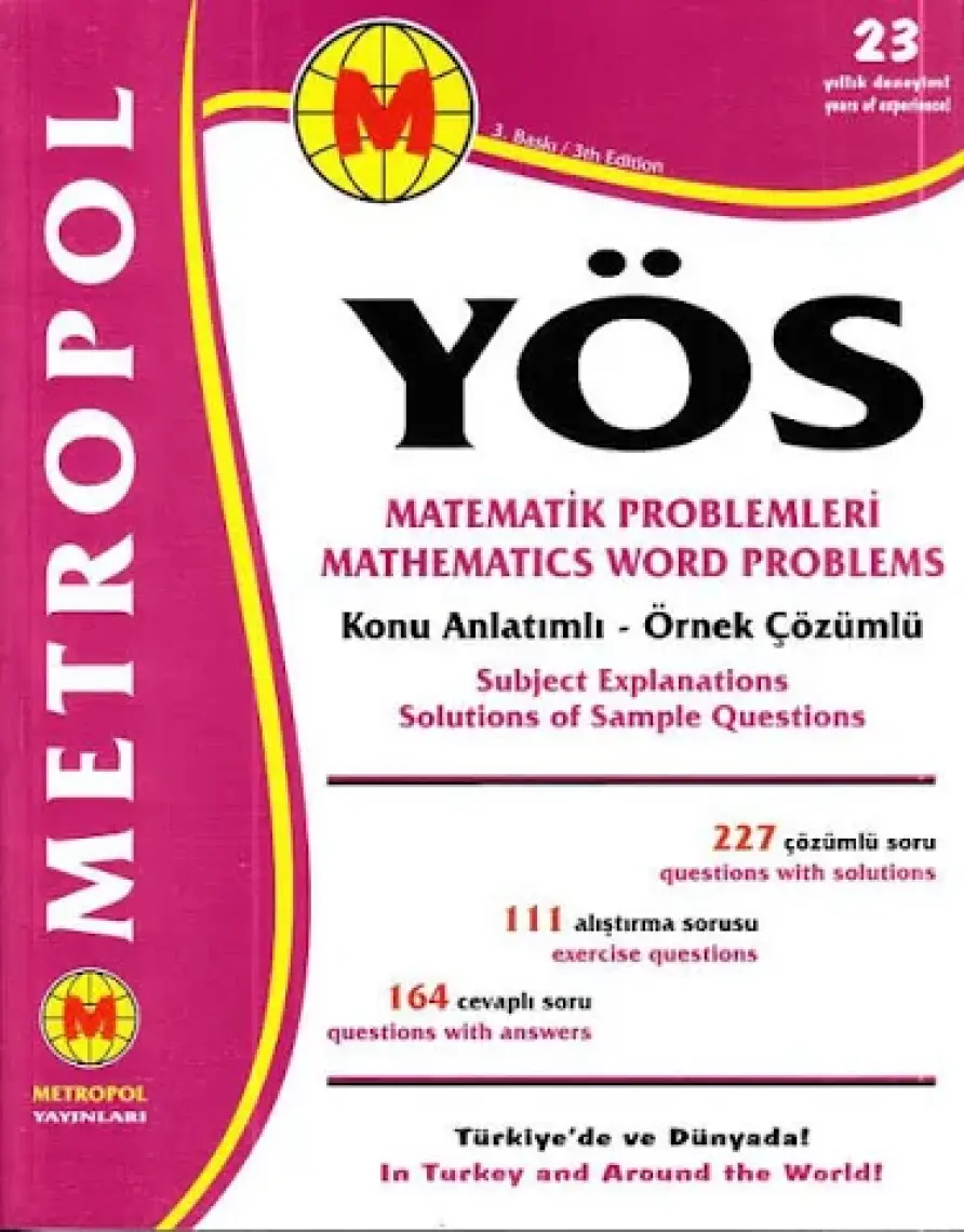 Metropol YÖS Matematik Problemleri Konu Anlatımlı Örnek Çözümlü