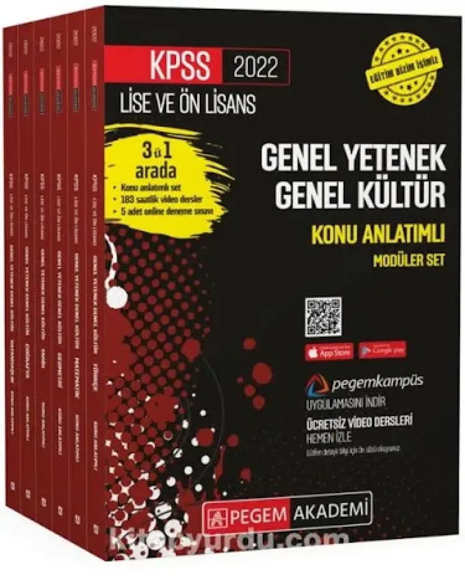 Pegem Akademi Yayıncılık KPSS 2022'lise ve Önlisans Genel Yetenek Genel Kültür Konu Anlatımlı Modüler Seti