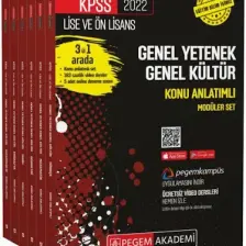 Pegem Akademi Yayıncılık KPSS 2022'lise ve Önlisans Genel Yetenek Genel Kültür Konu Anlatımlı Modüler Seti