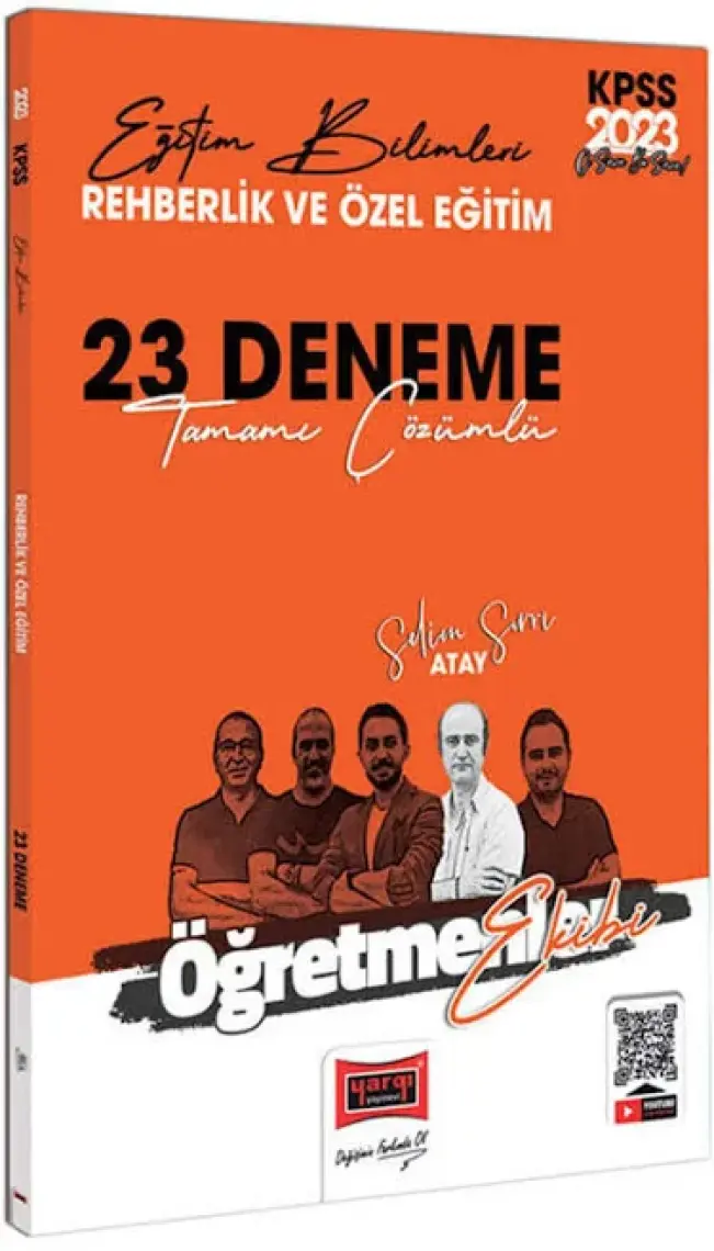 Yargı Yayınevi KPSS 2023 Eğitim Bilimleri Rehberlik ve Özel Eğitim Tamamı Çözümlü 23 Deneme