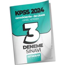 İstikrar Yayın Dağıtım Istikrar Akademi Kpss 2024 Ortaöğretim Ön Lisans Genel Yetenek Matematik - Türkçe 3 Deneme Sınavı