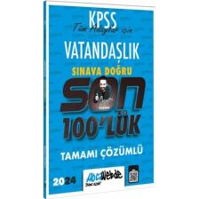 Hocawebde Yayınları 2024 KPSS Vatandaşlık Son 100'lük Tamamı Çözümlü Sorular