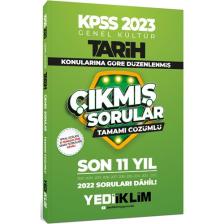 Yediiklim Yayınları 2023 KPSS Genel Kültür Tarih Konularına Göre Tamamı Çözümlü Son 11 Yıl Çıkmış Sorular