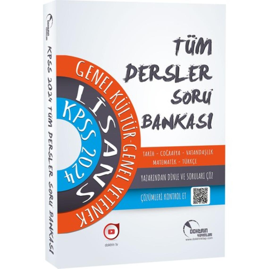 Doktrin Yayınları 2024 KPSS Lisans Genel Kültür Genel Yetenek Tüm Dersler Tek Kitap Soru Bankası (3.000 Soru)