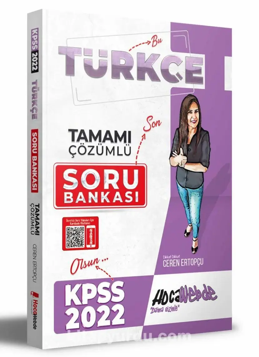 Hocawebde Yayınları 2022 KPSS Türkçe Tamamı Çözümlü Soru Bankası