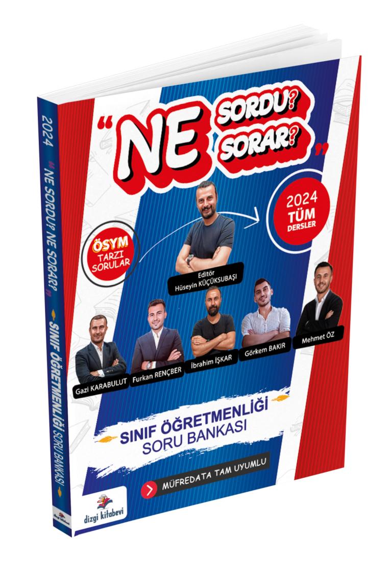 Dizgi Kitap 2024 ÖABT Sınıf Öğretmenliği Ne Sordu Ne Sorar Soru Bankası