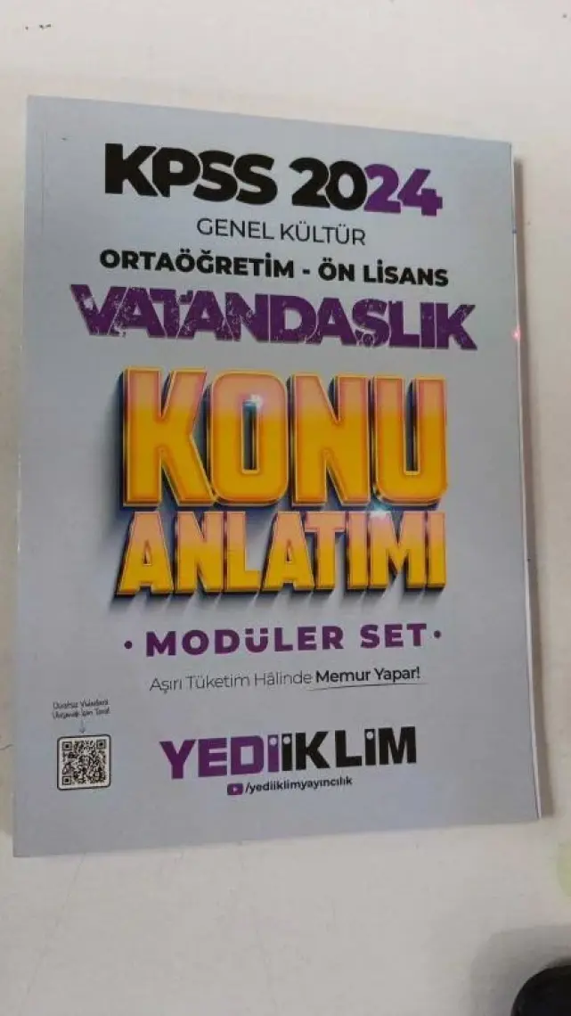 Yediiklim Yayınları 2024 KPSS Ortaöğretim Ön Lisans Genel Yetenek Genel Kültür Konu Anlatımlı Modüler Set