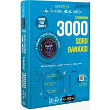 Pegem Akademi Yayıncılık KPSS 2024 Genel Yetenek Genel Kültür Ezberbozan 3000 Soru Bankası