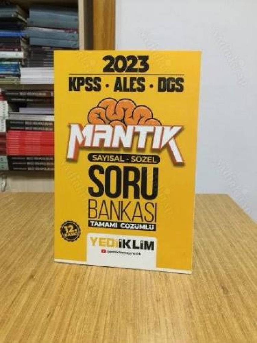 Yediiklim Yayınları 2023 KPSS-ALES-ALES Sayısal Sözel Mantık Tamamı Çözümlü Soru Bankas