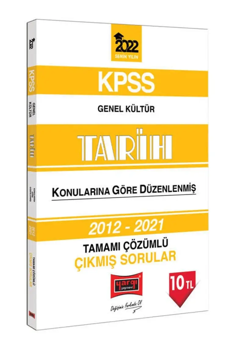 Yargı Yayınevi KPSS 2022 Genel Kültür  Tarih Konularına Göre Düzenlenmiş Tamamı Çözümlü Çıkmış Sorular