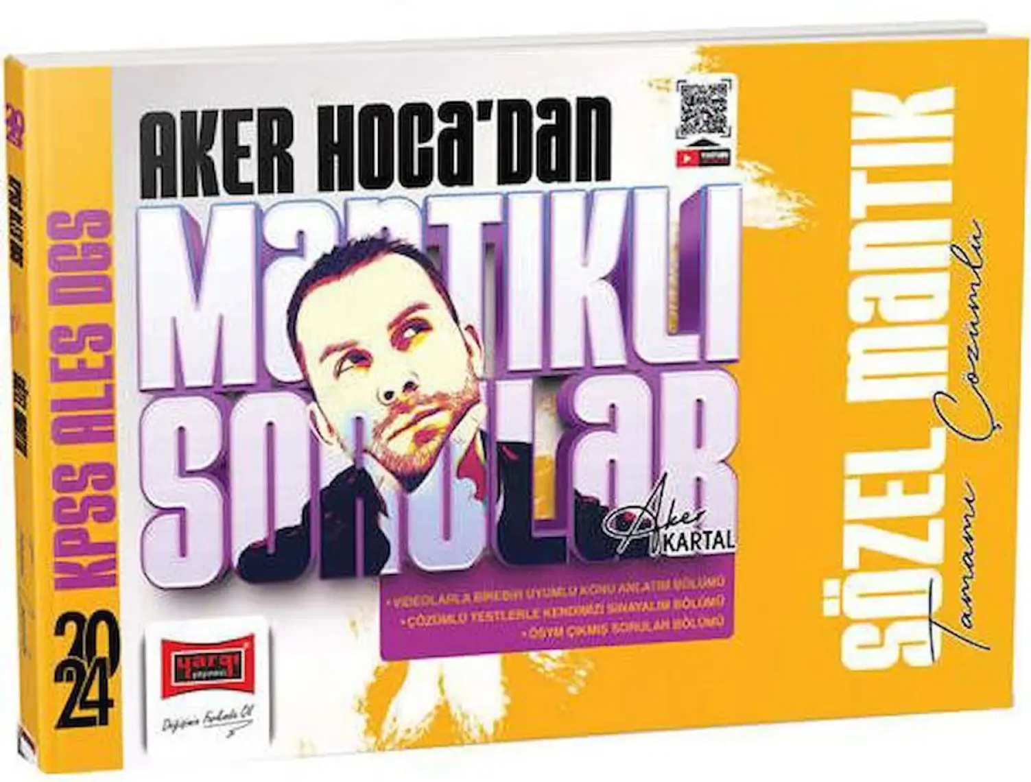 Yargı Yayınevi 2024 KPSS ALES DGS 5Yüz Aker Hoca'dan Mantıklı Sorular Tamamı Çözümlü Sözel Mantık