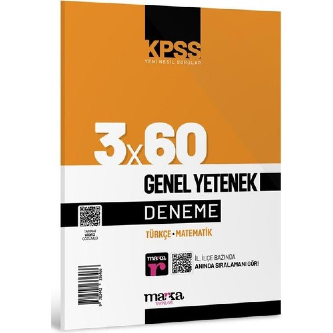 Marka Yayınları 2024 KPSS Genel Yetenek 3x60 Deneme Sınavı