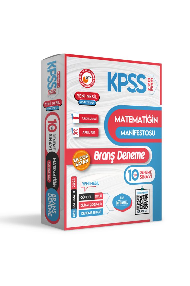 İnformal Yayınları 2025 KPSS Lisans Genel Yetenek Genel Kültür 5'li Manifesto Dijital Çözümlü Branş Deneme Seti