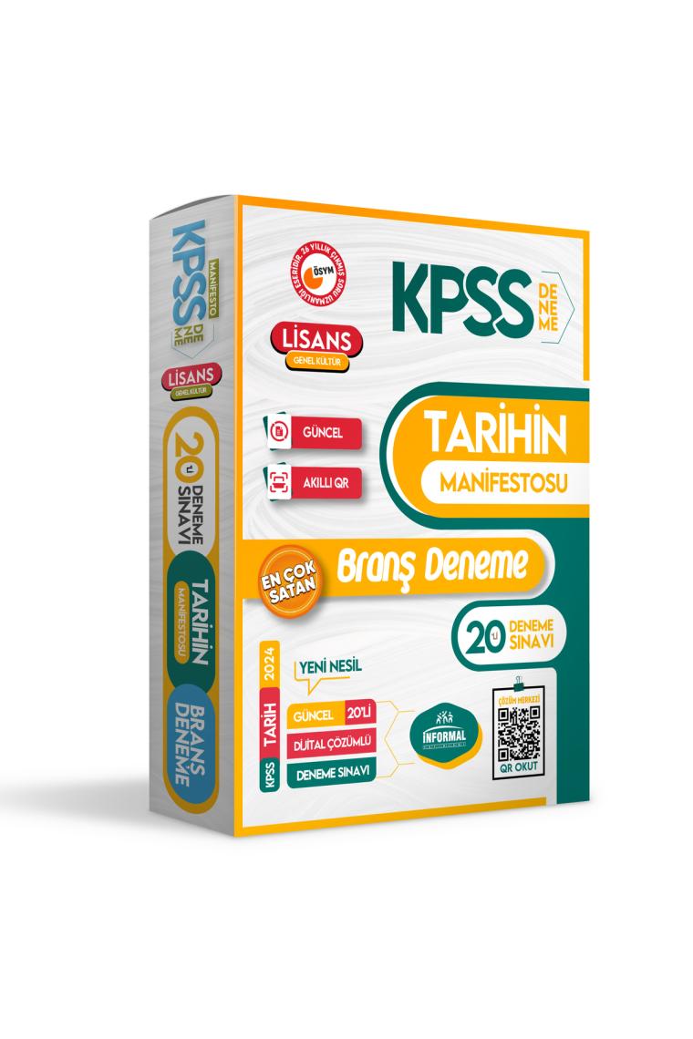 İnformal Yayınları 2025 KPSS Lisans Genel Yetenek Genel Kültür 5'li Manifesto Dijital Çözümlü Branş Deneme Seti