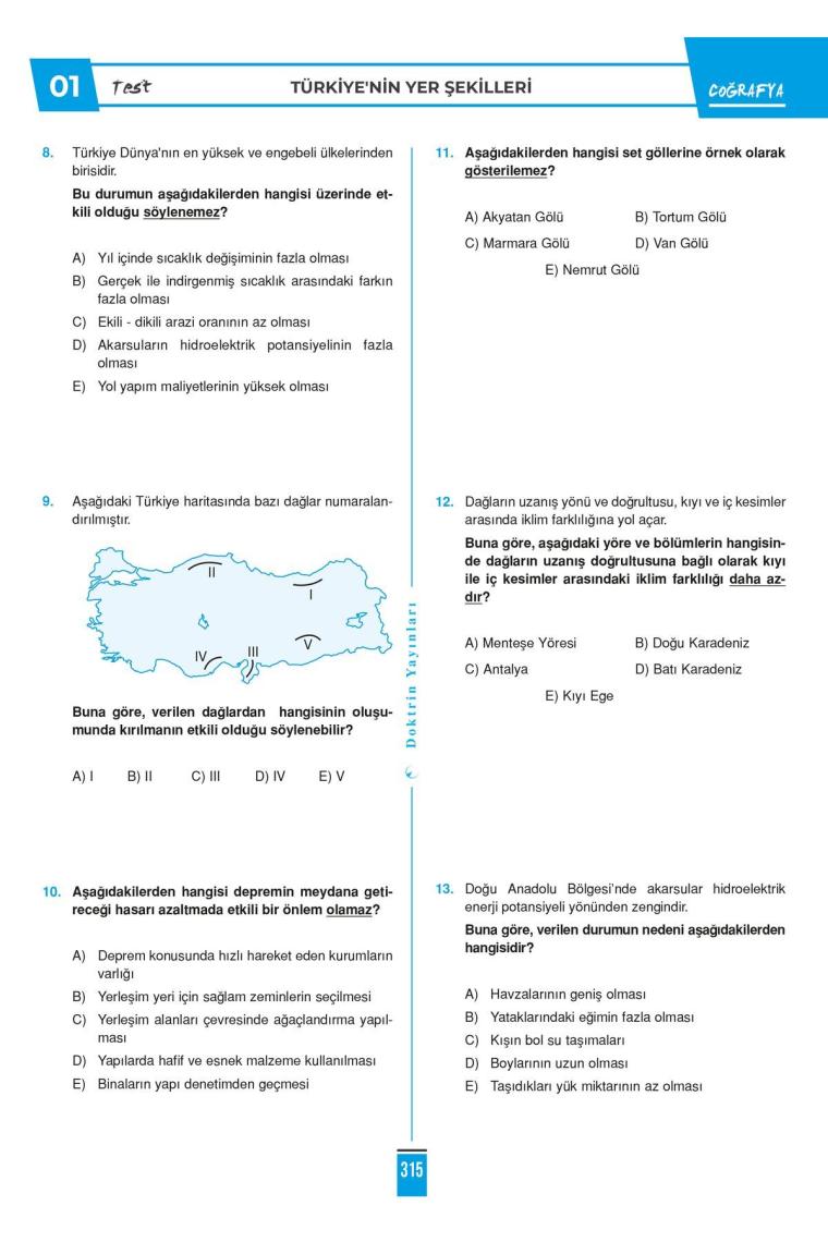 Doktrin Yayınları 2024 KPSS Lise Ön Lisans Tüm Dersler Tek Kitap Soru Bankası (3.000 Soru)