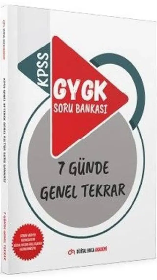 Uzman Kariyer Yayınları KPSS Genel Yetenek & Kültür 7 Günde Genel Tekrar Soru Bankası
