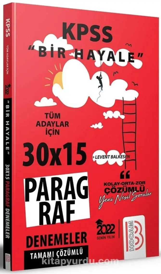 Benim Hocam Yayınları KPSS 2022 Bir Hayale Serisi Paragraf Denemeleri