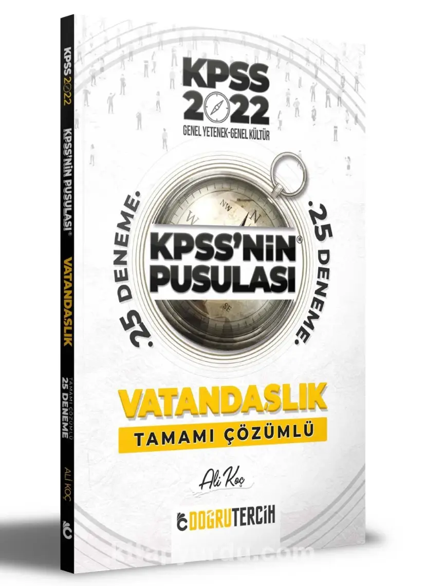 Doğru Tercih Yayınları KPSS' Nin 2022 Pusulası Vatandaşlık Tamamı Çözümlü 25 Deneme