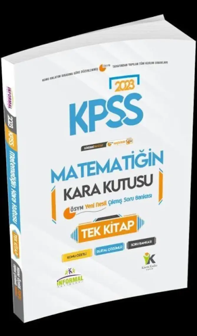 İnformal Yayınları KPSS Matematiğin Kara Kutusu Tek Kitap Dijital Çözümlü Konu Özetli ÖSYM Çıkmış Sor Bankası
