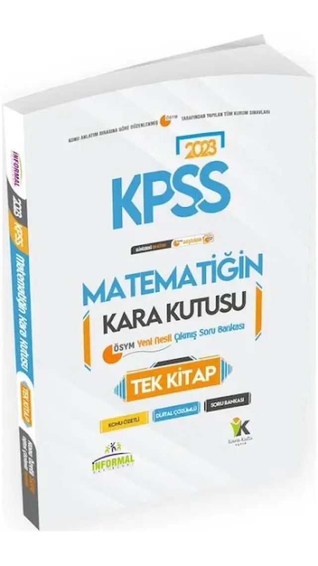 İnformal Yayınları KPSS Matematiğin Kara Kutusu Tek Kitap Dijital Çözümlü Konu Özetli ÖSYM Çıkmış Sor Bankası