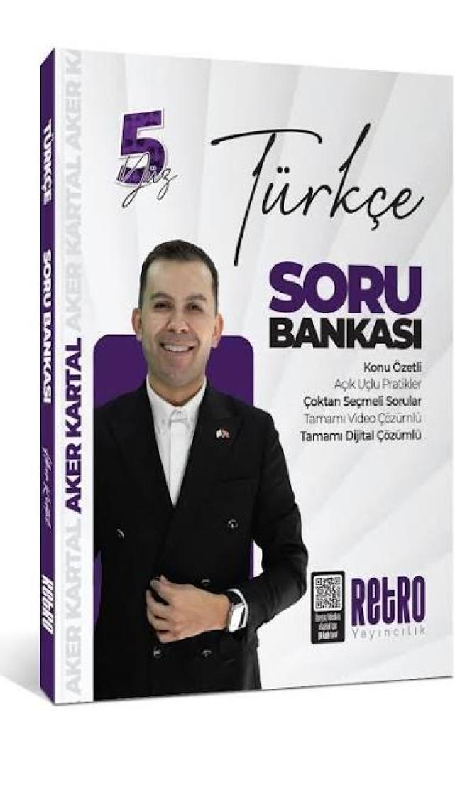 Retro Yayıncılık 2025 KPSS Genel Yetenek 5yüz Türkçe Soru Bankası Tamamı Video Çözümlü - Aker Kartal