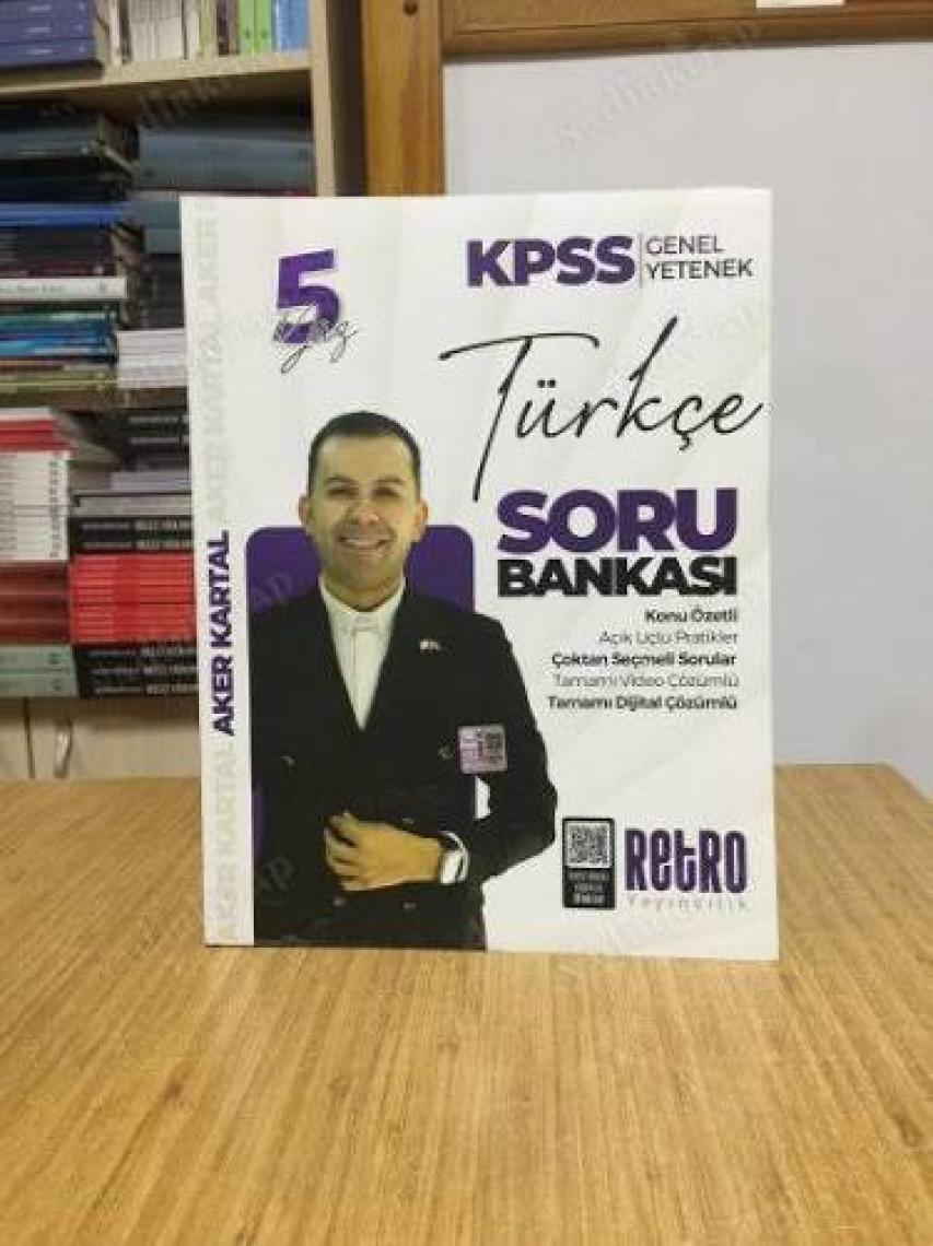 Retro Yayıncılık 2025 KPSS Genel Yetenek 5yüz Türkçe Soru Bankası Tamamı Video Çözümlü - Aker Kartal