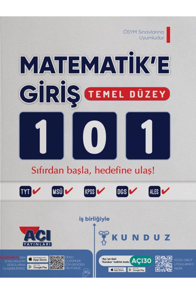 Açı Yayınları Matematik E Giriş 101 Soru Bankası