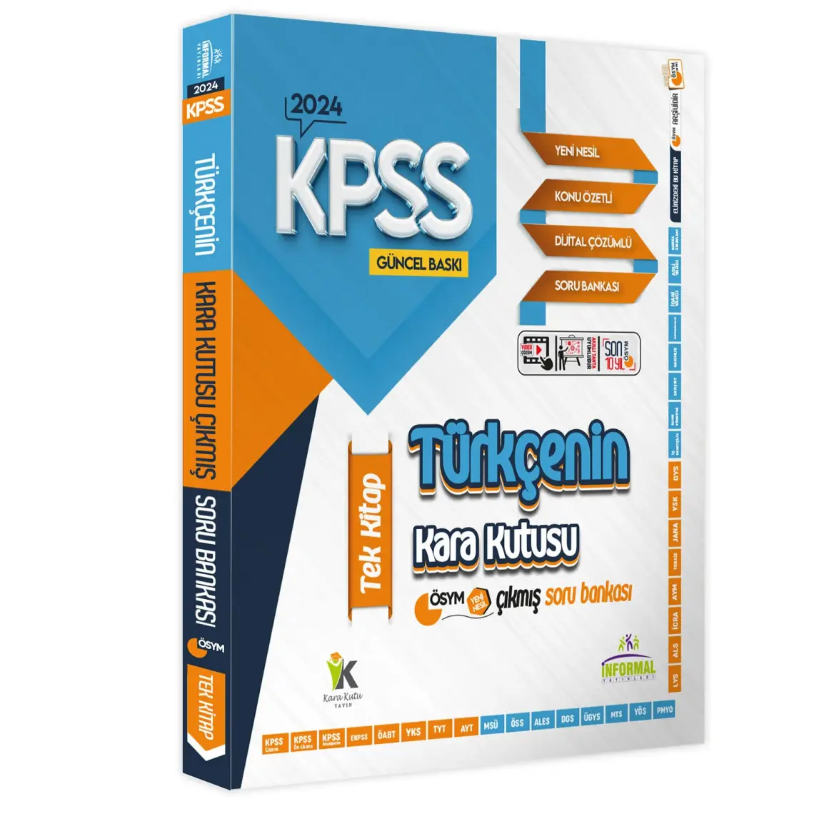 Karakutu Yayınları  KPSS Türkçenin Kara Kutusu Tek Kitap Konu Özetli D.çözümlü ÖSYM Arşiv Çıkmış Soru Bankası