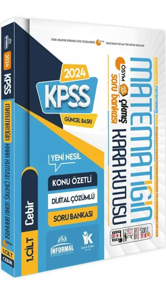 Karakutu Yayınları KPSS Matematiğin Kara Kutusu 1. Cilt Konu Özetli Dijital Çözümlü ÖSYM Çıkmış Soru Havuzu Bankası