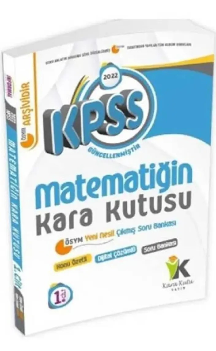Karakutu Yayınları KPSS Matematiğin Kara Kutusu 1. Cilt Konu Özetli Dijital Çözümlü ÖSYM Çıkmış Soru Havuzu Bankası