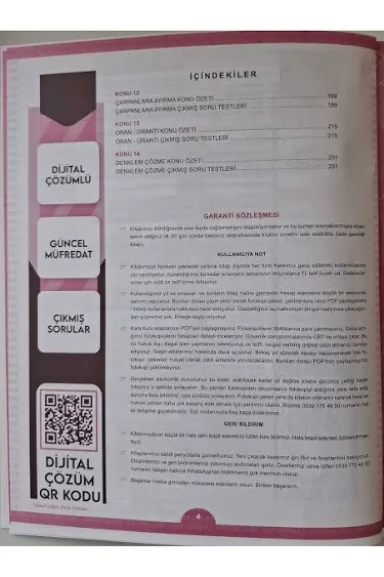 Karakutu Yayınları KPSS Matematiğin Kara Kutusu 1. Cilt Konu Özetli Dijital Çözümlü ÖSYM Çıkmış Soru Havuzu Bankası