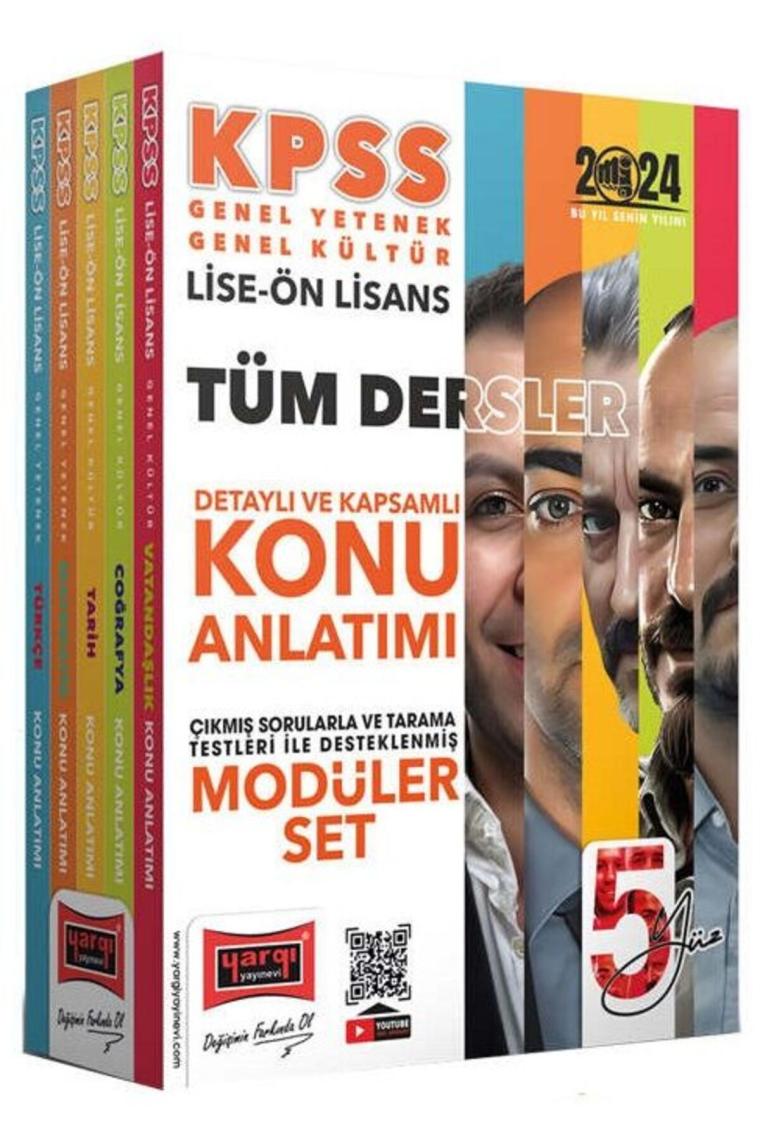 Yargı 2024 Kpss Lise Ön Lisans 5yüz Konu Anlatımlı Modüler Set