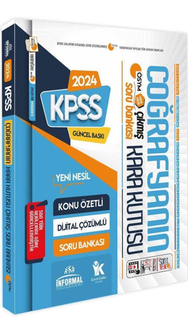 Karakutu Yayınları KPSS Coğrafyanın Kara Kutusu Konu Özetli Dijital Çözümlü ÖSYM Çıkmış Soru Havuzu Bankası