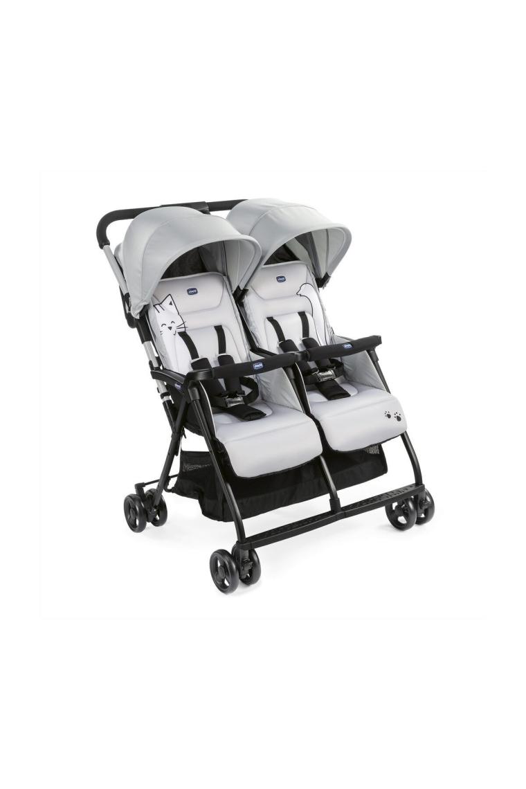 Ohlala 2 Twin Ultra Hafif Ikiz Bebek Arabası Silver