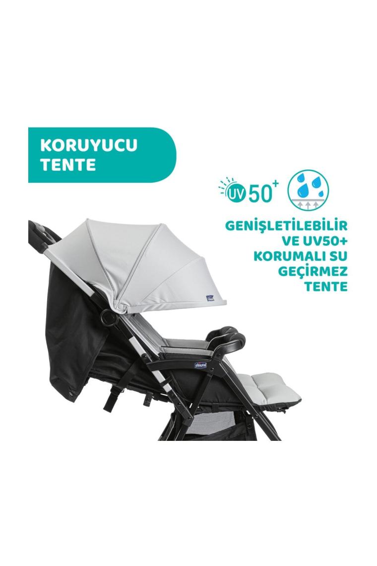 Ohlala 2 Twin Ultra Hafif Ikiz Bebek Arabası Silver
