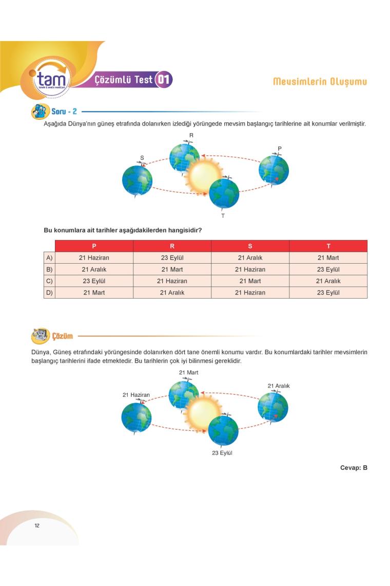 Hiper Zeka Yayınları 8. Sınıf Tam Fen Bilimleri 1 Teknik Analiz Modülleri & Mevsimler ve Iklim