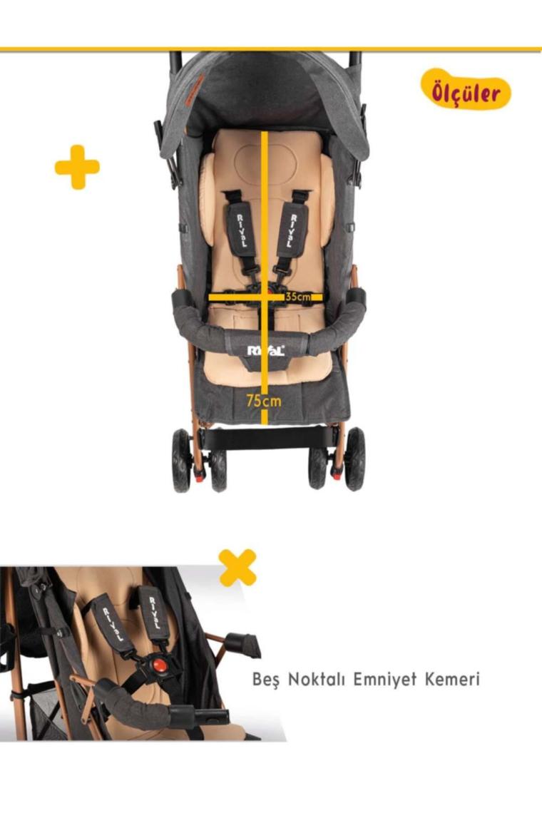 Rival RV111 Sweet Gri Baston Bebek Arabası
