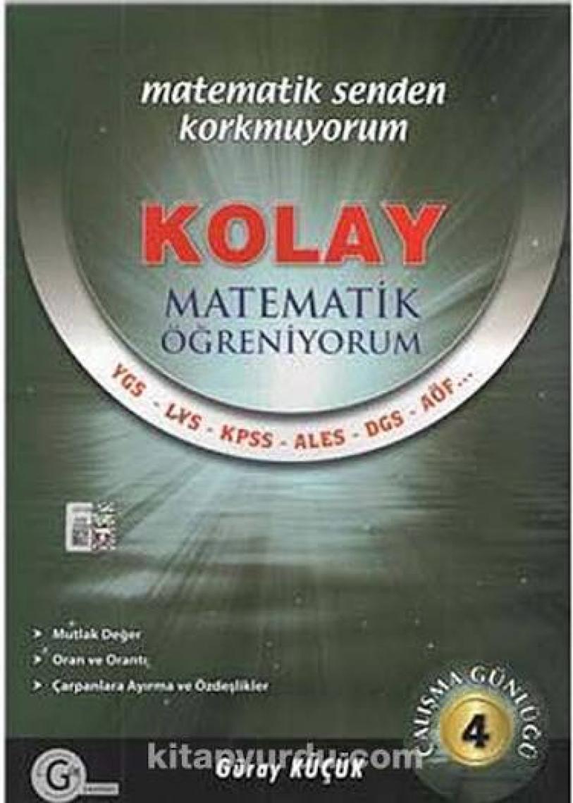 Gür Yayınları Kolay Matematik Öğreniyorum Çalışma Günlüğü 4