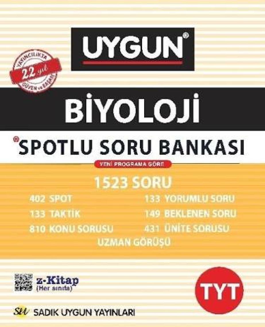 Sadık Uygun Yayınları YGS Biyoloji Spotlu Soru Bankası - Özcan Gündüz