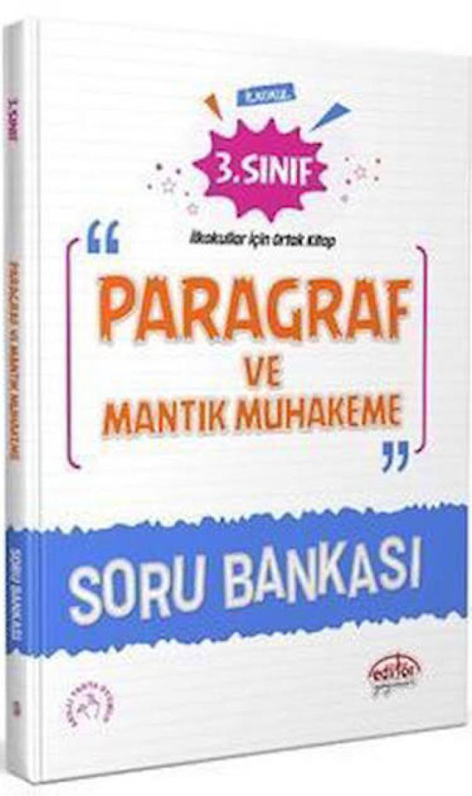 Editör Yayınları 3. Sınıf Paragraf ve Mantık Muhakeme Soru Bankası