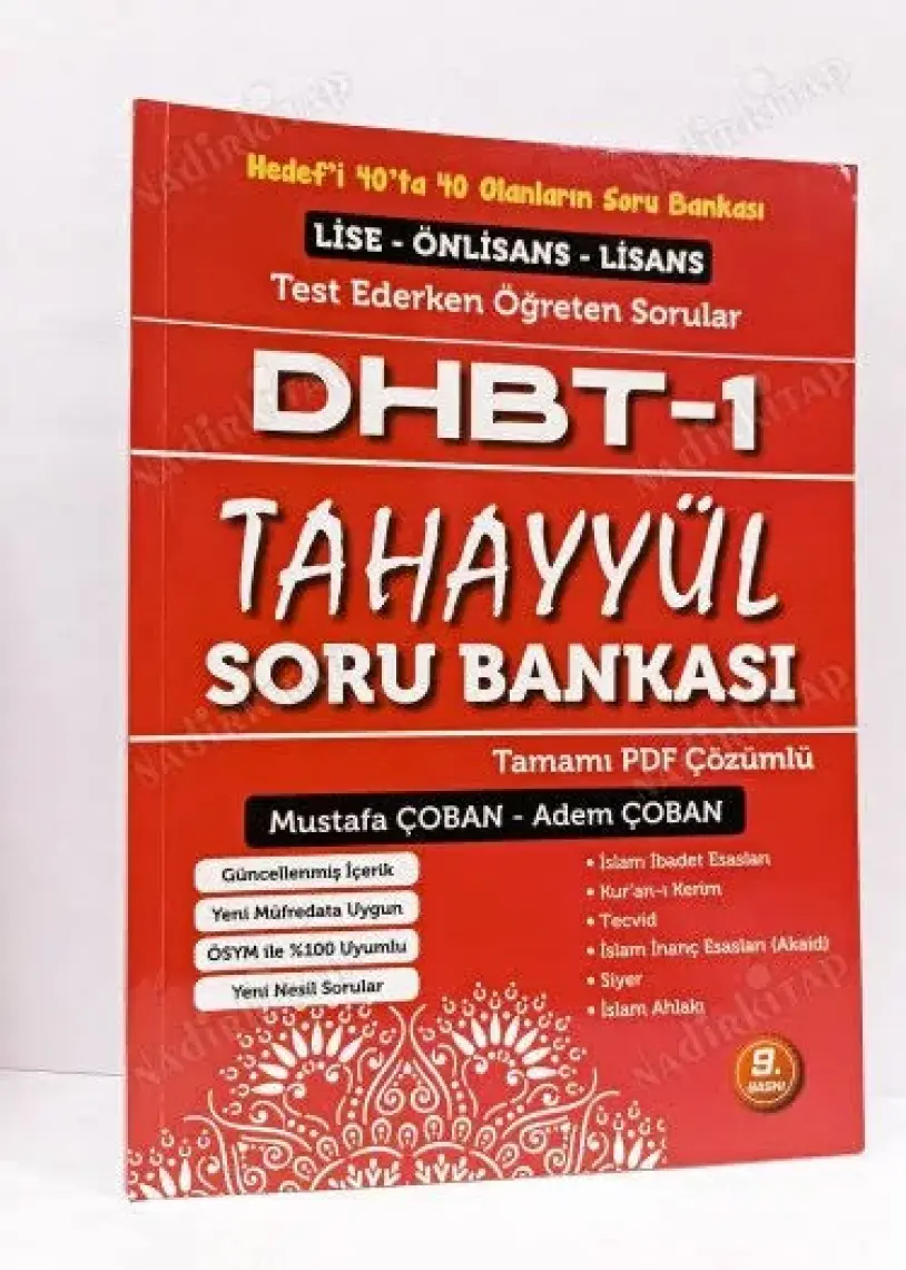 Tahayyül Yayınları 2022 Dhbt 1-2 Soru Bankası Kitabı (Tüm Mezuniyetler)