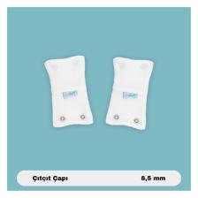 2'li Bebek Body Zıbın Uzatma Aparatı (8,5 Mm) Çıtçıtlı Ekru 100% Pamuk 12cm