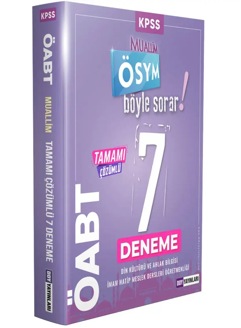 Ddy Yayınları 2021 Öabt (Dkab-Ihl) Muallim Tamamı Çözümlü 7'li Deneme